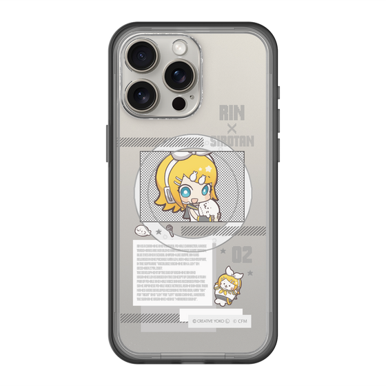 スリムプロテクションプレミアムケース with MagSafe［ しろたん×初音ミク - 鏡音リン - インフォグラフィック ］