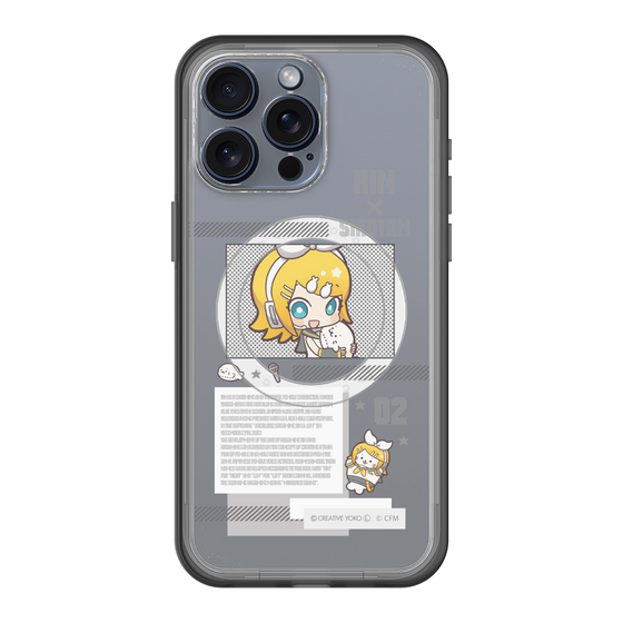 スリムプロテクションプレミアムケース with MagSafe［ しろたん×初音ミク - 鏡音リン - インフォグラフィック ］