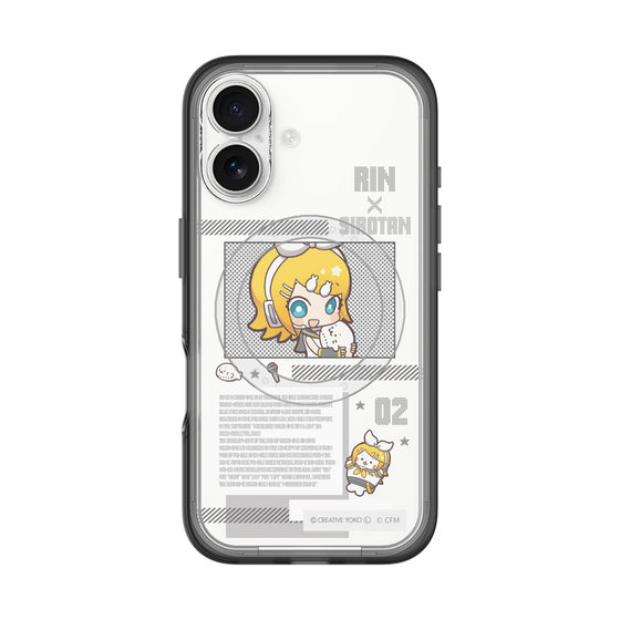 スリムプロテクションプレミアムケース with MagSafe［ しろたん×初音ミク - 鏡音リン - インフォグラフィック ］