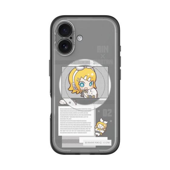 スリムプロテクションプレミアムケース with MagSafe［ しろたん×初音ミク - 鏡音リン - インフォグラフィック ］