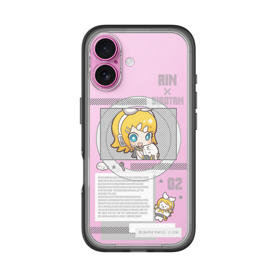 スリムプロテクションプレミアムケース with MagSafe［ しろたん×初音ミク - 鏡音リン - インフォグラフィック ］