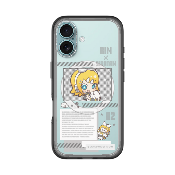 スリムプロテクションプレミアムケース with MagSafe［ しろたん×初音ミク - 鏡音リン - インフォグラフィック ］