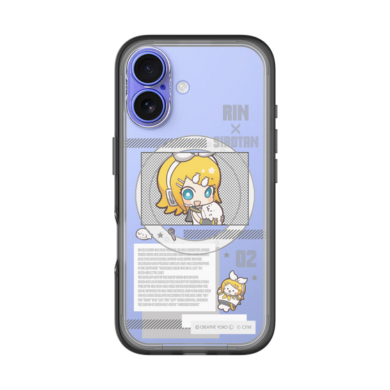 スリムプロテクションプレミアムケース with MagSafe［ しろたん×初音ミク - 鏡音リン - インフォグラフィック ］