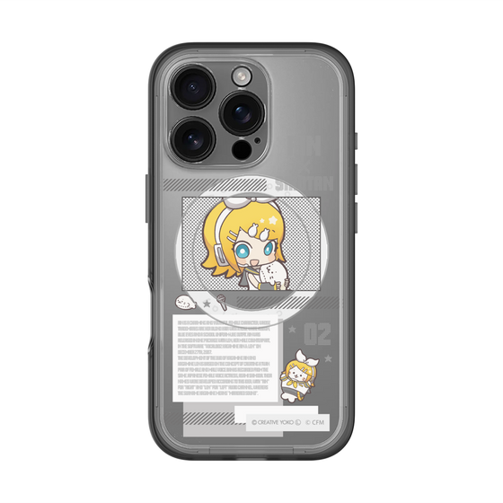 スリムプロテクションプレミアムケース with MagSafe［ しろたん×初音ミク - 鏡音リン - インフォグラフィック ］