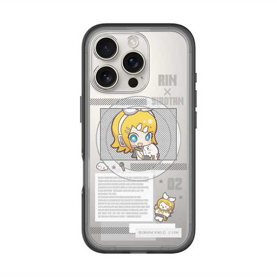 スリムプロテクションプレミアムケース with MagSafe［ しろたん×初音ミク - 鏡音リン - インフォグラフィック ］