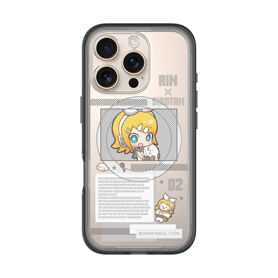 スリムプロテクションプレミアムケース with MagSafe［ しろたん×初音ミク - 鏡音リン - インフォグラフィック ］