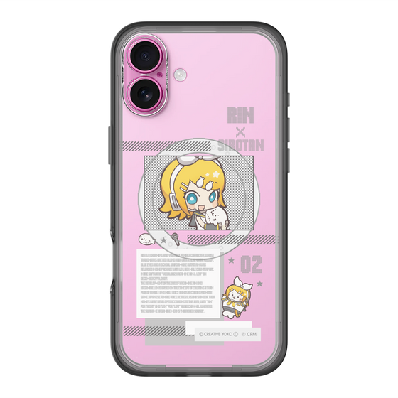 スリムプロテクションプレミアムケース with MagSafe［ しろたん×初音ミク - 鏡音リン - インフォグラフィック ］