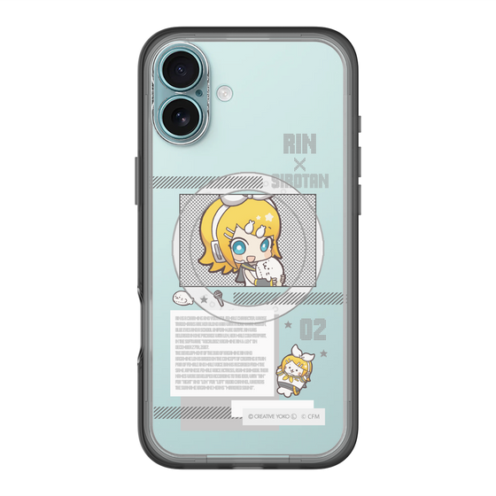スリムプロテクションプレミアムケース with MagSafe［ しろたん×初音ミク - 鏡音リン - インフォグラフィック ］