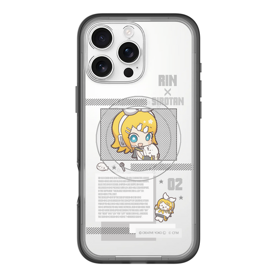 スリムプロテクションプレミアムケース with MagSafe［ しろたん×初音ミク - 鏡音リン - インフォグラフィック ］