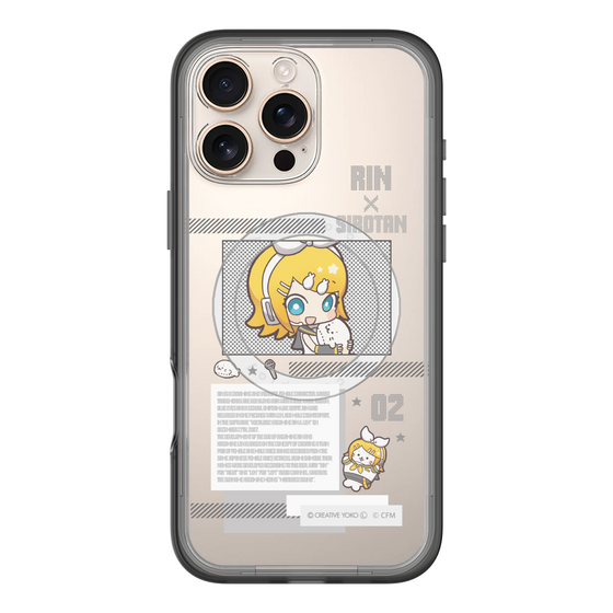 スリムプロテクションプレミアムケース with MagSafe［ しろたん×初音ミク - 鏡音リン - インフォグラフィック ］