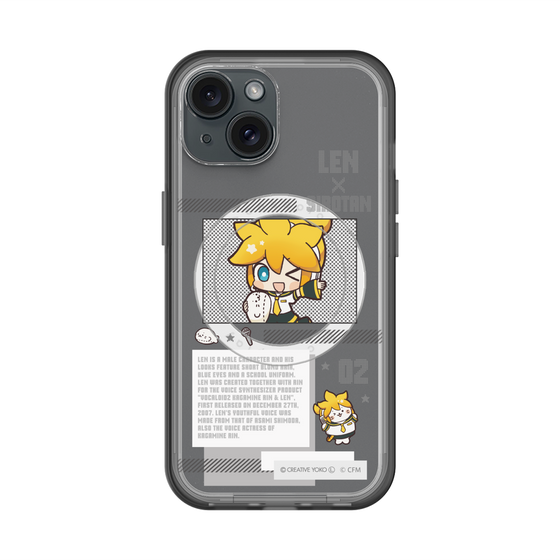 スリムプロテクションプレミアムケース with MagSafe［ しろたん×初音ミク - 鏡音レン - インフォグラフィック ］