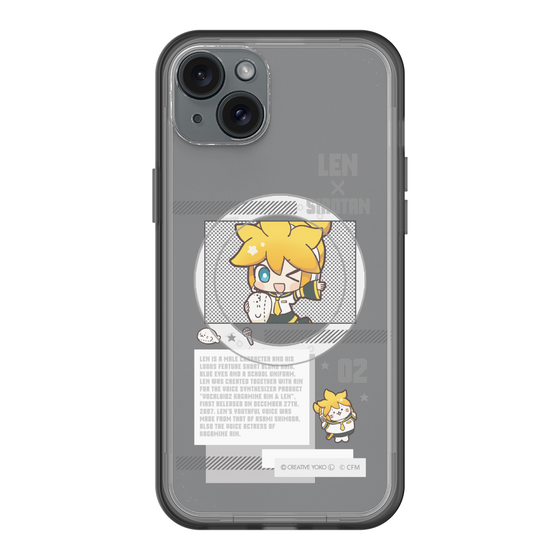 スリムプロテクションプレミアムケース with MagSafe［ しろたん×初音ミク - 鏡音レン - インフォグラフィック ］