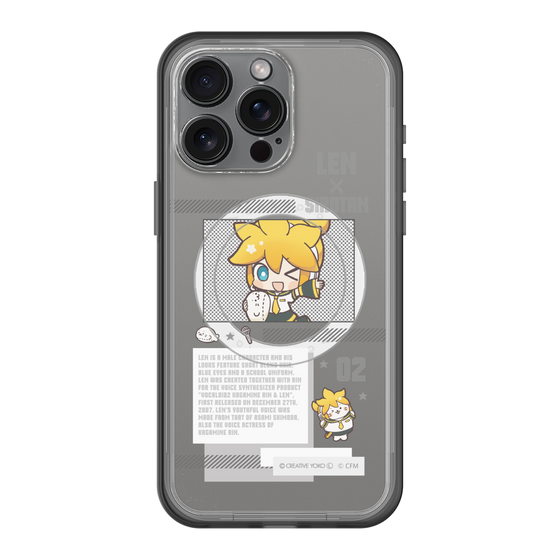 スリムプロテクションプレミアムケース with MagSafe［ しろたん×初音ミク - 鏡音レン - インフォグラフィック ］
