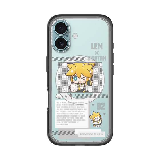 スリムプロテクションプレミアムケース with MagSafe［ しろたん×初音ミク - 鏡音レン - インフォグラフィック ］