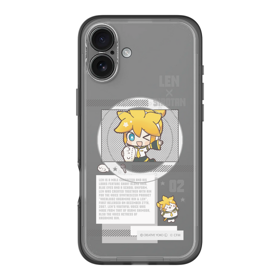 スリムプロテクションプレミアムケース with MagSafe［ しろたん×初音ミク - 鏡音レン - インフォグラフィック ］