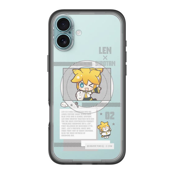 スリムプロテクションプレミアムケース with MagSafe［ しろたん×初音ミク - 鏡音レン - インフォグラフィック ］