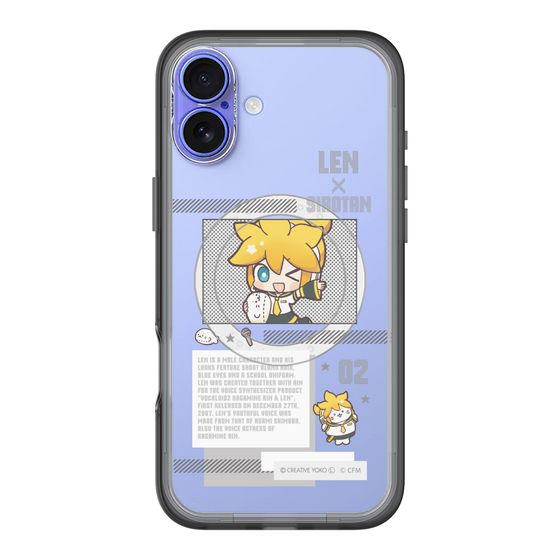 スリムプロテクションプレミアムケース with MagSafe［ しろたん×初音ミク - 鏡音レン - インフォグラフィック ］