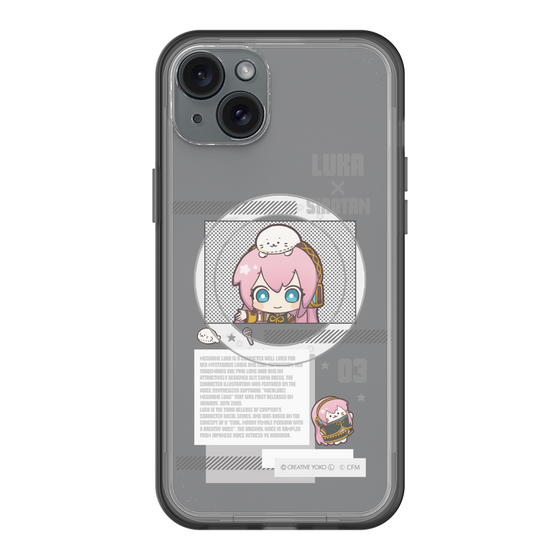スリムプロテクションプレミアムケース with MagSafe［ しろたん×初音ミク - 巡音ルカ - インフォグラフィック ］