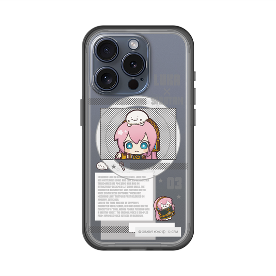 スリムプロテクションプレミアムケース with MagSafe［ しろたん×初音ミク - 巡音ルカ - インフォグラフィック ］
