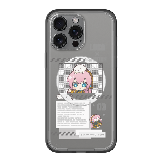 スリムプロテクションプレミアムケース with MagSafe［ しろたん×初音ミク - 巡音ルカ - インフォグラフィック ］