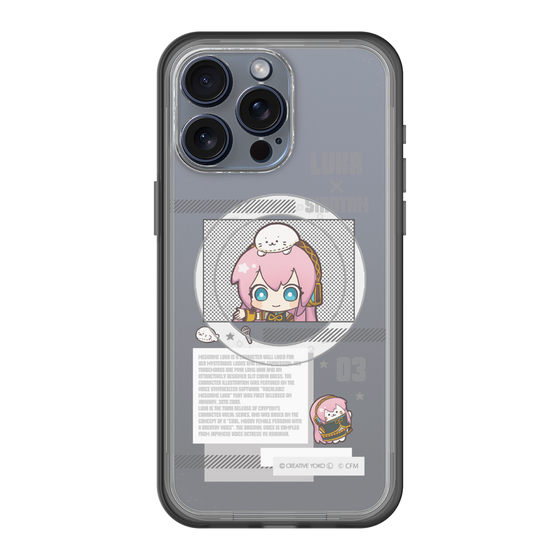 スリムプロテクションプレミアムケース with MagSafe［ しろたん×初音ミク - 巡音ルカ - インフォグラフィック ］
