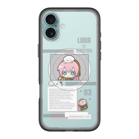 スリムプロテクションプレミアムケース with MagSafe［ しろたん×初音ミク - 巡音ルカ - インフォグラフィック ］