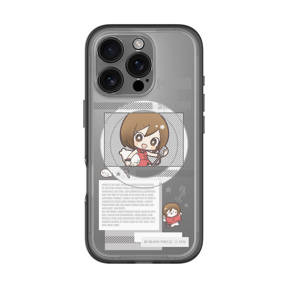 スリムプロテクションプレミアムケース with MagSafe［ しろたん×初音ミク - MEIKO - インフォグラフィック ］