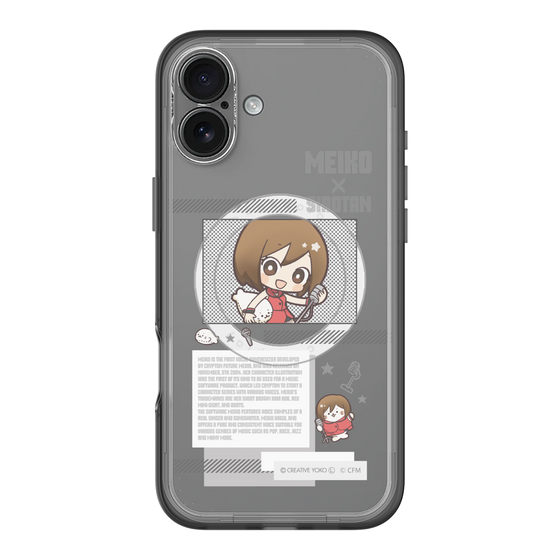 スリムプロテクションプレミアムケース with MagSafe［ しろたん×初音ミク - MEIKO - インフォグラフィック ］