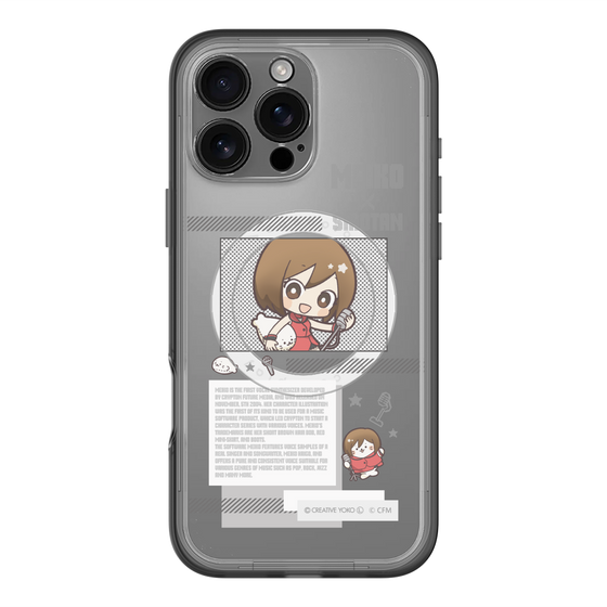 スリムプロテクションプレミアムケース with MagSafe［ しろたん×初音ミク - MEIKO - インフォグラフィック ］