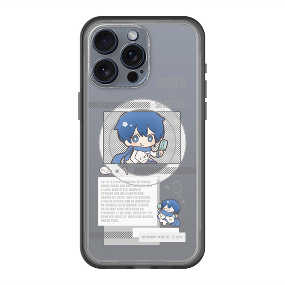 スリムプロテクションプレミアムケース with MagSafe［ しろたん×初音ミク - KAITO - インフォグラフィック ］
