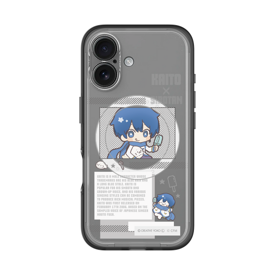 スリムプロテクションプレミアムケース with MagSafe［ しろたん×初音ミク - KAITO - インフォグラフィック ］