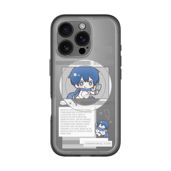 スリムプロテクションプレミアムケース with MagSafe［ しろたん×初音ミク - KAITO - インフォグラフィック ］