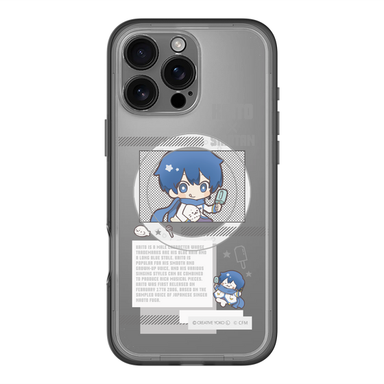 スリムプロテクションプレミアムケース with MagSafe［ しろたん×初音ミク - KAITO - インフォグラフィック ］