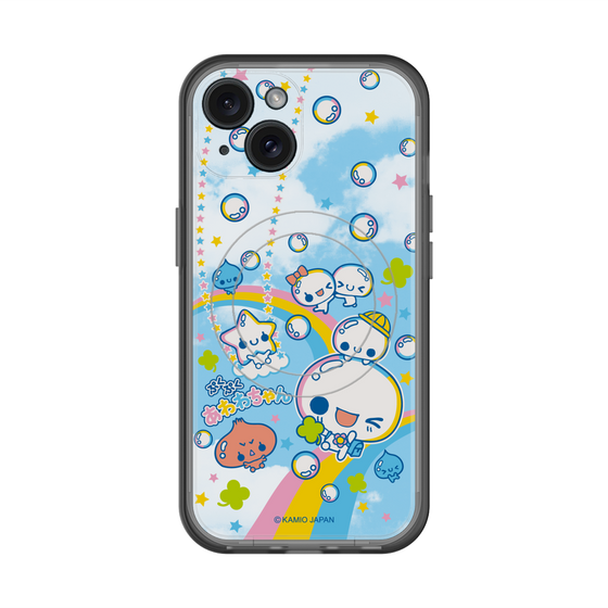 スリムプロテクションプレミアムケース with MagSafe［ ぷくぷくあわわちゃん - レインボー ］