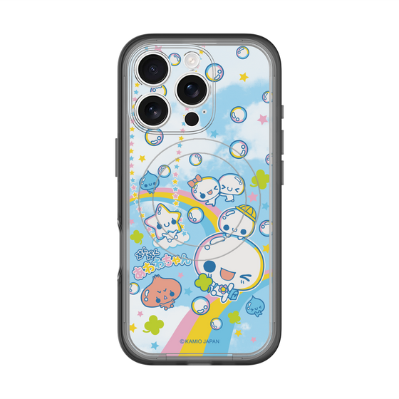 スリムプロテクションプレミアムケース with MagSafe［ ぷくぷくあわわちゃん - レインボー ］