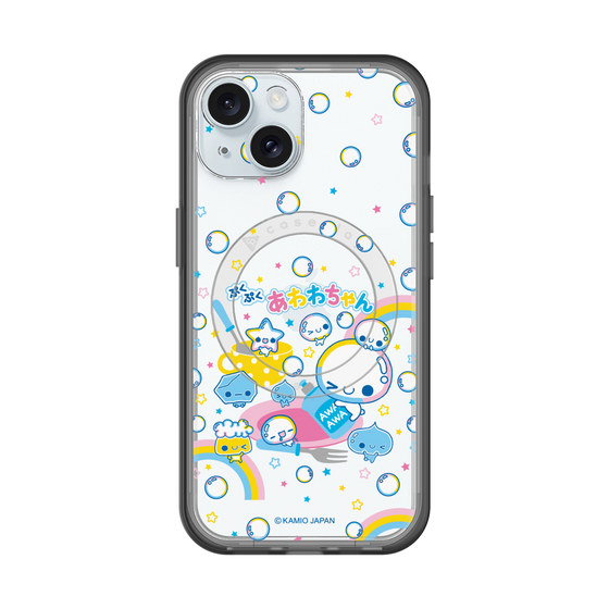 スリムプロテクションプレミアムケース with MagSafe［ ぷくぷくあわわちゃん - しゃぼんだま ］