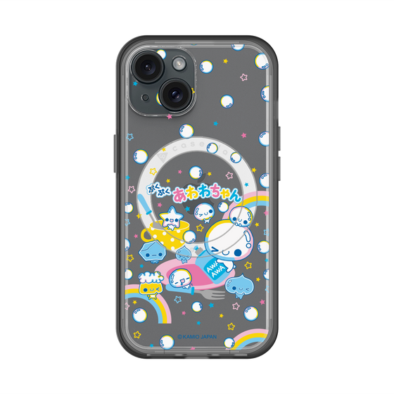 スリムプロテクションプレミアムケース with MagSafe［ ぷくぷくあわわちゃん - しゃぼんだま ］