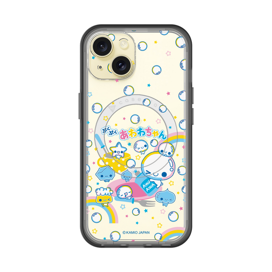 スリムプロテクションプレミアムケース with MagSafe［ ぷくぷくあわわちゃん - しゃぼんだま ］