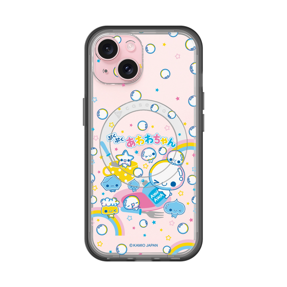 スリムプロテクションプレミアムケース with MagSafe［ ぷくぷくあわわちゃん - しゃぼんだま ］