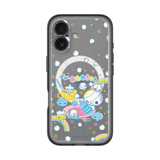 スリムプロテクションプレミアムケース with MagSafe［ ぷくぷくあわわちゃん - しゃぼんだま ］
