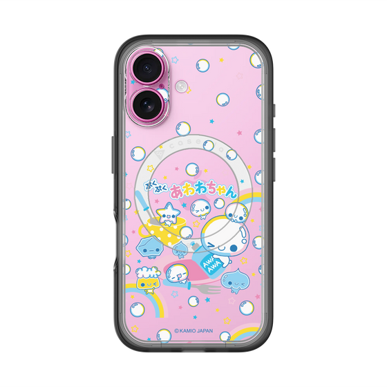スリムプロテクションプレミアムケース with MagSafe［ ぷくぷくあわわちゃん - しゃぼんだま ］