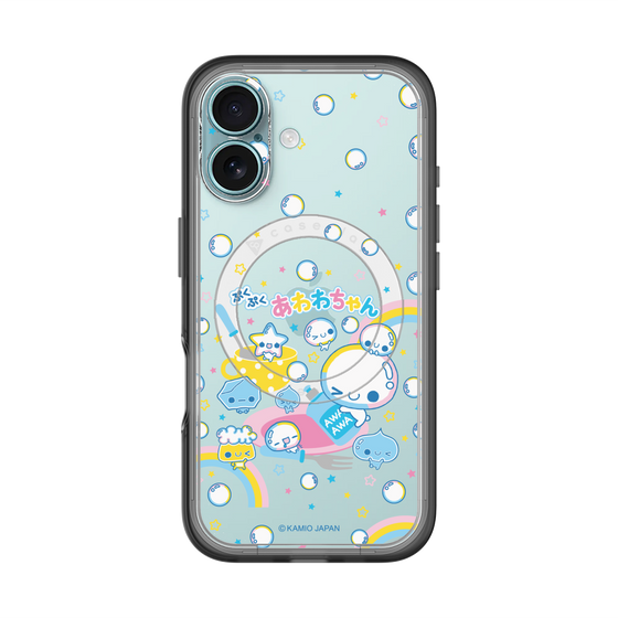 スリムプロテクションプレミアムケース with MagSafe［ ぷくぷくあわわちゃん - しゃぼんだま ］