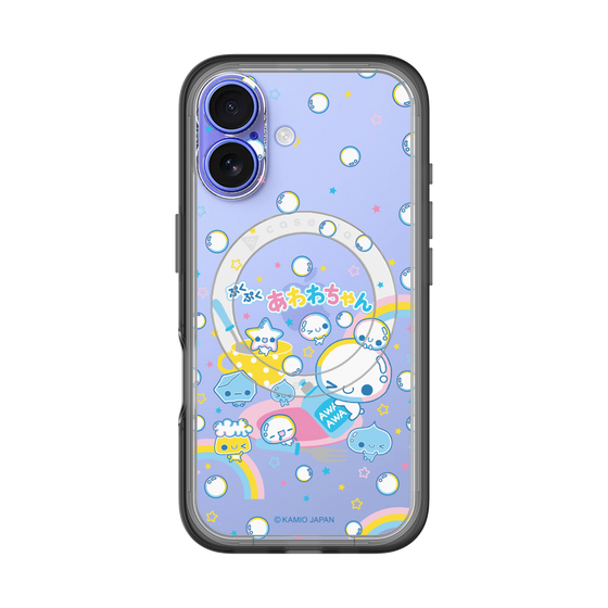 スリムプロテクションプレミアムケース with MagSafe［ ぷくぷくあわわちゃん - しゃぼんだま ］