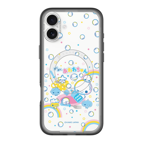 スリムプロテクションプレミアムケース with MagSafe［ ぷくぷくあわわちゃん - しゃぼんだま ］