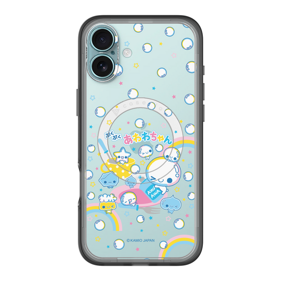 スリムプロテクションプレミアムケース with MagSafe［ ぷくぷくあわわちゃん - しゃぼんだま ］