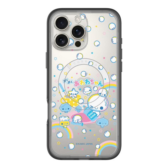 スリムプロテクションプレミアムケース with MagSafe［ ぷくぷくあわわちゃん - しゃぼんだま ］