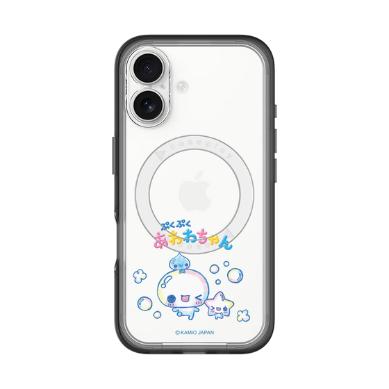 スリムプロテクションプレミアムケース with MagSafe［ ぷくぷくあわわちゃん - 仲良し ］