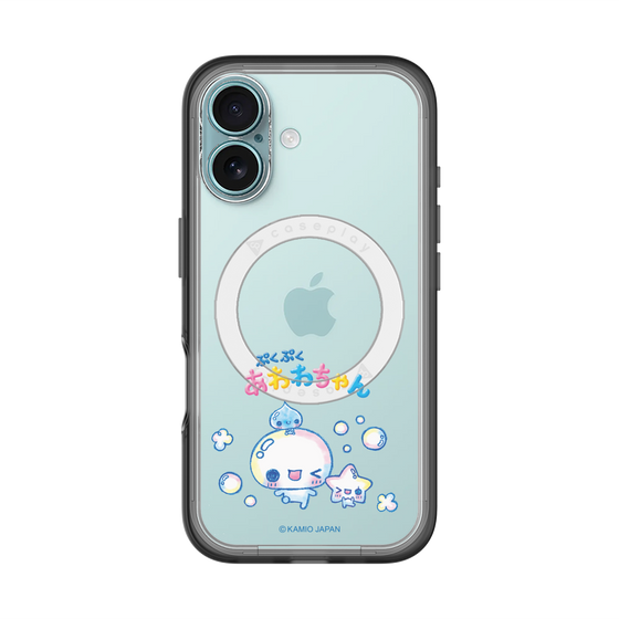 スリムプロテクションプレミアムケース with MagSafe［ ぷくぷくあわわちゃん - 仲良し ］