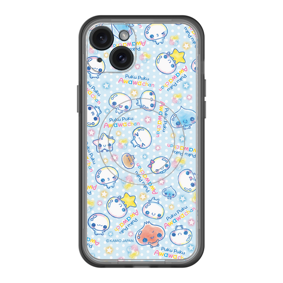 スリムプロテクションプレミアムケース with MagSafe［ ぷくぷくあわわちゃん - 総柄 ］