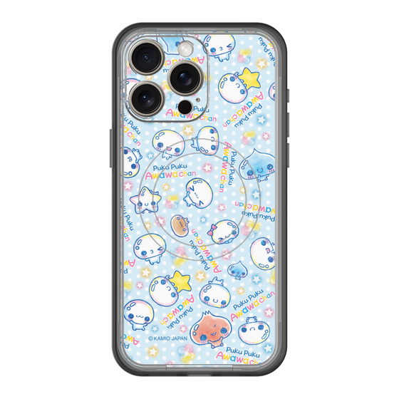 スリムプロテクションプレミアムケース with MagSafe［ ぷくぷくあわわちゃん - 総柄 ］